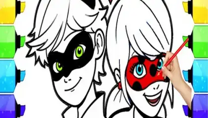 Coloring Ladybug & Blackcat